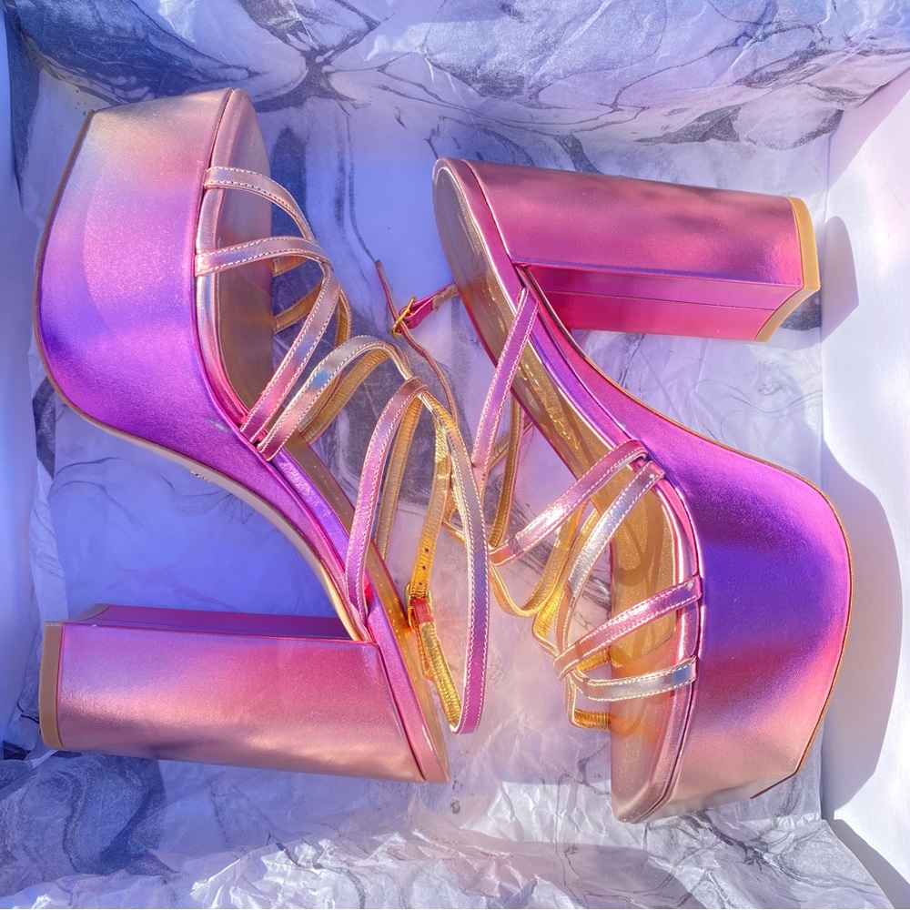 Stuart Weitzman Barelythere Squarehigh Platform S… - image 3